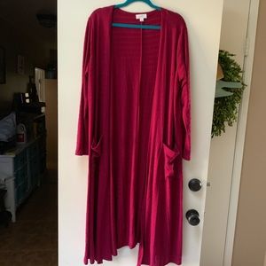 Lularoe Sarah duster beautiful cranberry color L